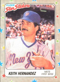 1988 Fleer Sticker Baseball Cards        103     Keith Hernandez